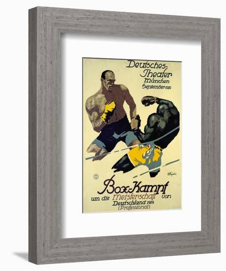 Box-Kampf-Julius Ussy Engelhard-Framed Art Print