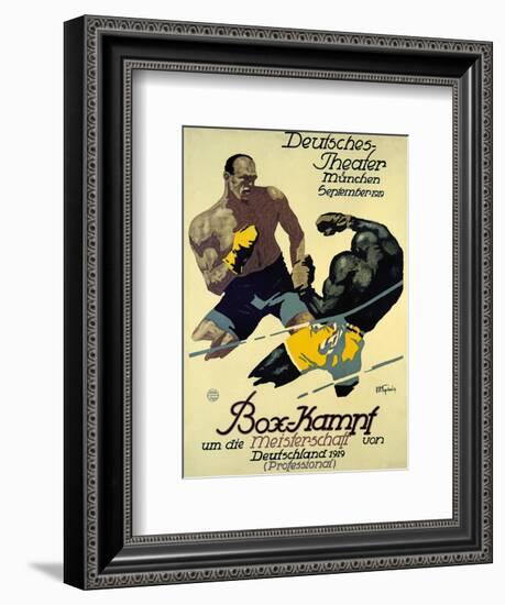 Box-Kampf-Julius Ussy Engelhard-Framed Art Print