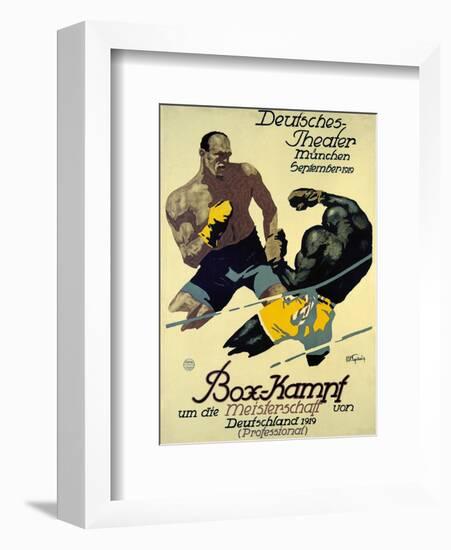 Box-Kampf-Julius Ussy Engelhard-Framed Art Print