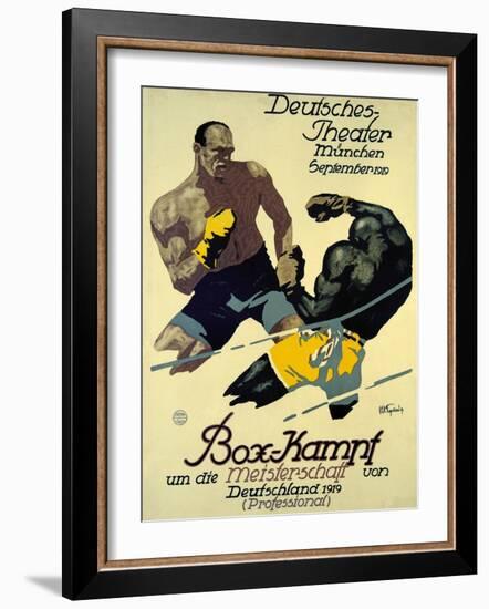 Box-Kampf-Julius Ussy Engelhard-Framed Art Print