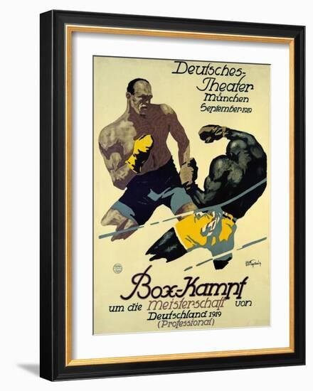 Box-Kampf-Julius Ussy Engelhard-Framed Art Print