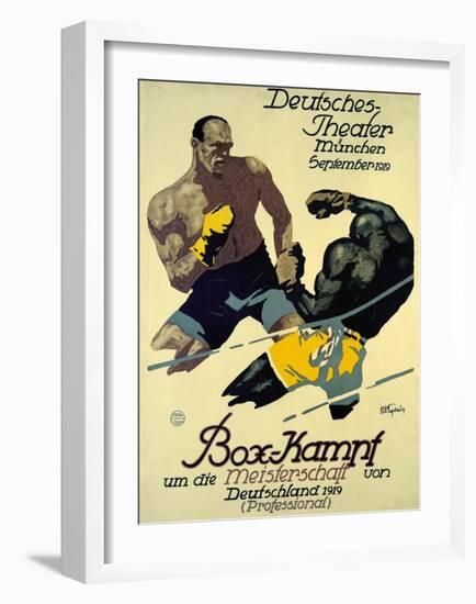 Box-Kampf-Julius Ussy Engelhard-Framed Art Print