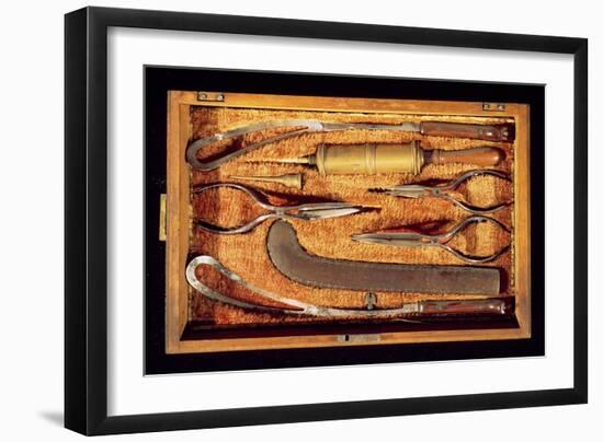 Box of Obstetric Instruments (Wood and Metal)-Italian-Framed Giclee Print