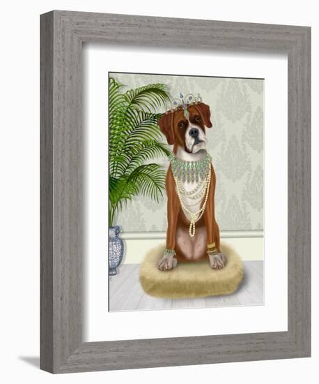 Boxer and Tiara, Full-Fab Funky-Framed Art Print