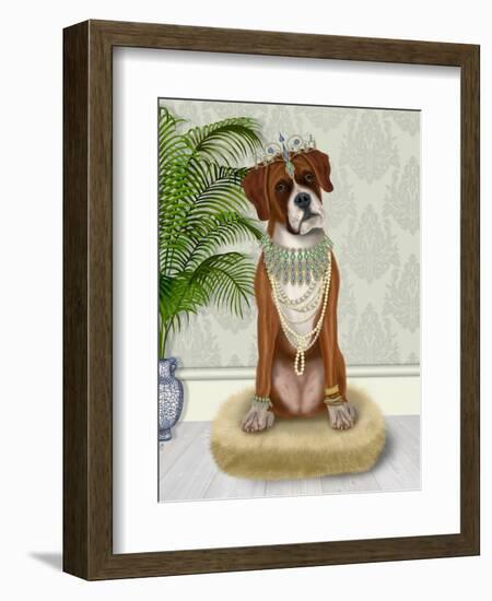 Boxer and Tiara, Full-Fab Funky-Framed Art Print