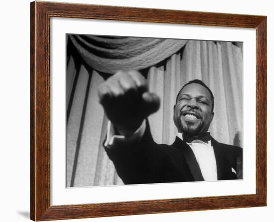 Boxer Archie Moore Demonstrating Punch-Alfred Eisenstaedt-Framed Premium Photographic Print