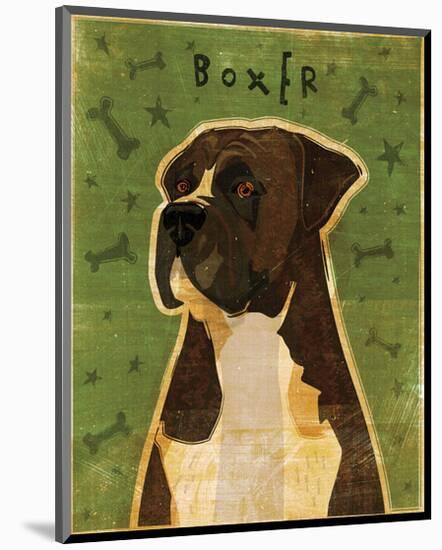 Boxer (Brindle)-John Golden-Mounted Giclee Print