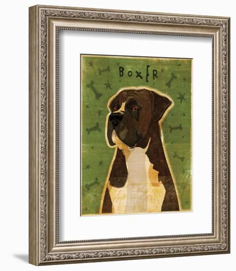 Boxer (Brindle)-John W^ Golden-Framed Art Print