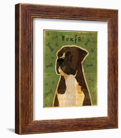 Boxer (Brindle)-John W^ Golden-Framed Art Print