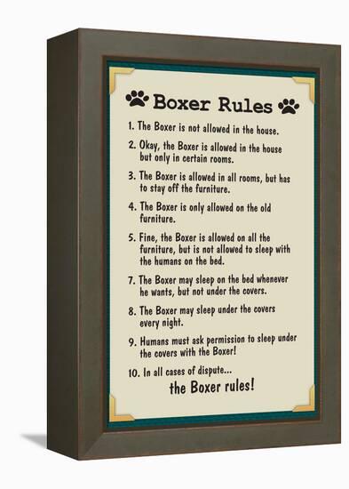 Boxer House Rules-null-Framed Stretched Canvas