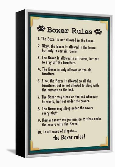 Boxer House Rules-null-Framed Stretched Canvas