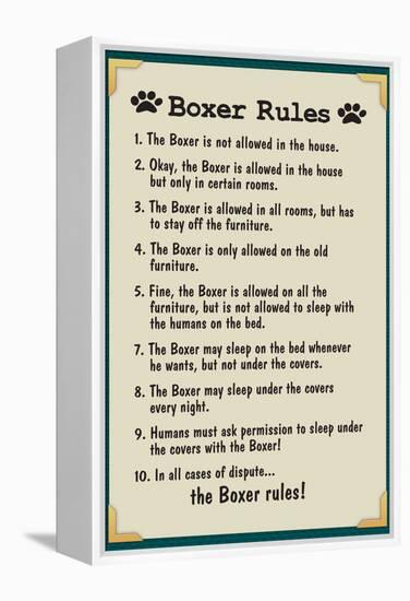 Boxer House Rules-null-Framed Stretched Canvas