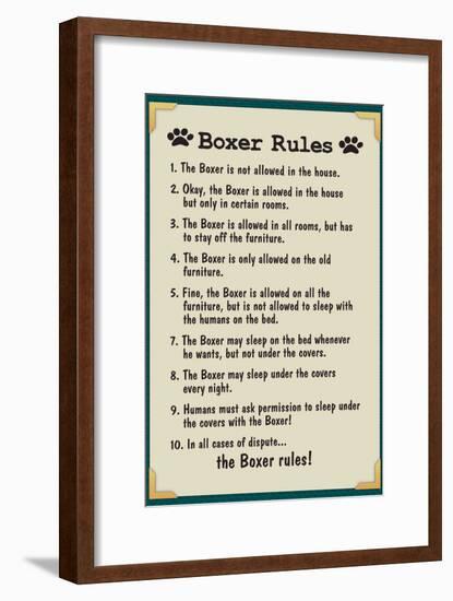 Boxer House Rules-null-Framed Art Print