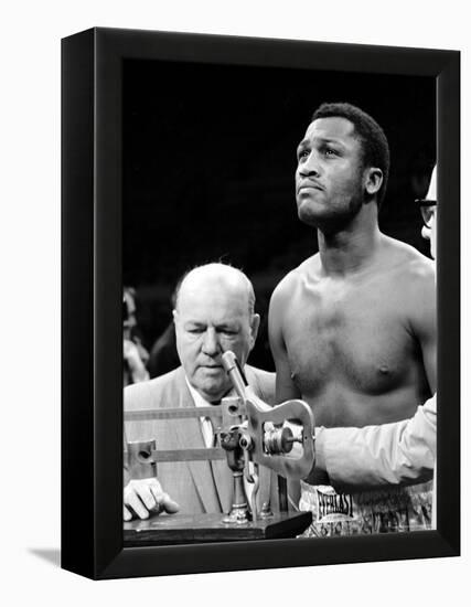 Boxer Joe Frazier at the Weigh in for His Fight Against Muhammad Ali-John Shearer-Framed Premier Image Canvas