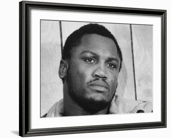 Boxer Joe Frazier Training for a Fight Against Muhammad Ali-John Shearer-Framed Premium Photographic Print