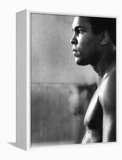 Boxer Muhammad Ali Training for a Fight Against Joe Frazier-John Shearer-Framed Premier Image Canvas