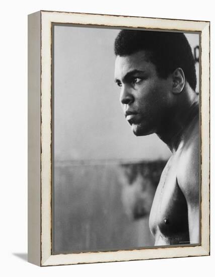 Boxer Muhammad Ali Training for a Fight Against Joe Frazier-John Shearer-Framed Premier Image Canvas