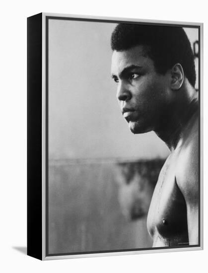 Boxer Muhammad Ali Training for a Fight Against Joe Frazier-John Shearer-Framed Premier Image Canvas