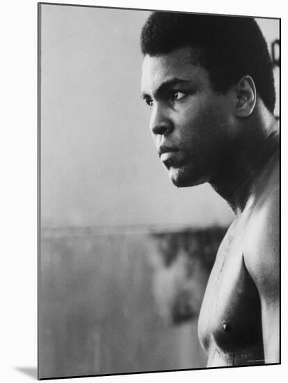 Boxer Muhammad Ali Training for a Fight Against Joe Frazier-John Shearer-Mounted Premium Photographic Print