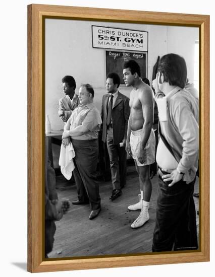 Boxer Muhammad Ali Training for a Fight Against Joe Frazier-John Shearer-Framed Premier Image Canvas