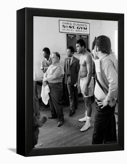 Boxer Muhammad Ali Training for a Fight Against Joe Frazier-John Shearer-Framed Premier Image Canvas