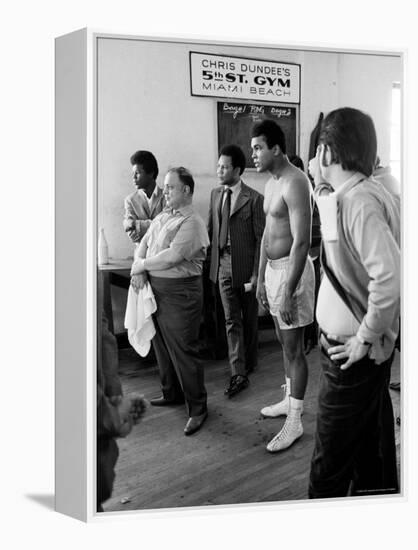 Boxer Muhammad Ali Training for a Fight Against Joe Frazier-John Shearer-Framed Premier Image Canvas