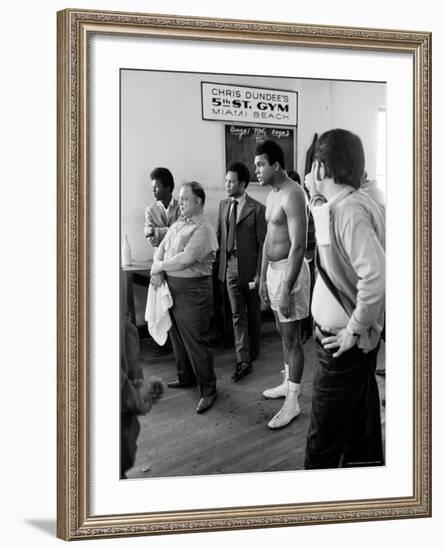 Boxer Muhammad Ali Training for a Fight Against Joe Frazier-John Shearer-Framed Premium Photographic Print