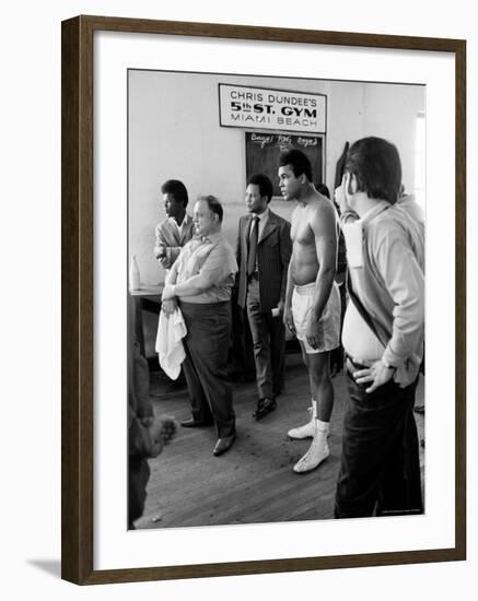 Boxer Muhammad Ali Training for a Fight Against Joe Frazier-John Shearer-Framed Premium Photographic Print