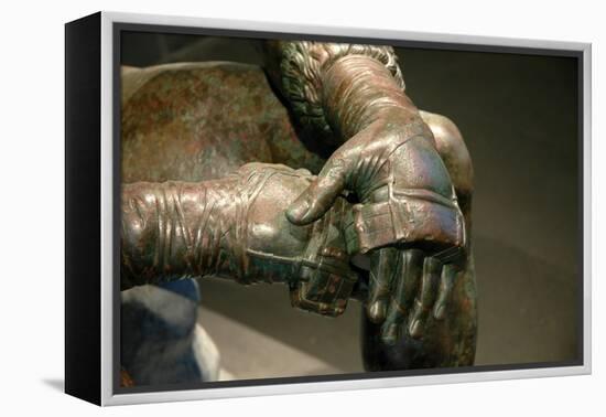 Boxer of Quirinal or Therme Boxer. Bronze Hellenistic orginal found at the remains of the Baths-Werner Forman-Framed Premier Image Canvas