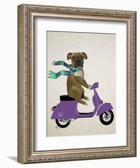 Boxer On Moped-Fab Funky-Framed Premium Giclee Print