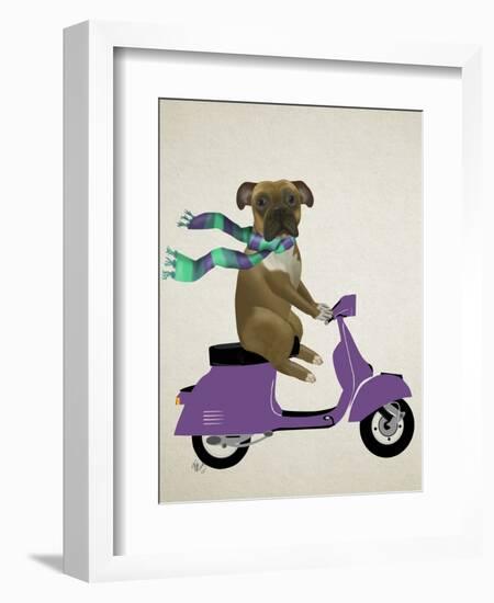 Boxer On Moped-Fab Funky-Framed Premium Giclee Print