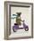 Boxer On Moped-Fab Funky-Framed Art Print