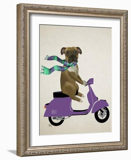 Boxer On Moped-Fab Funky-Framed Art Print