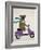 Boxer On Moped-Fab Funky-Framed Art Print