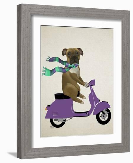 Boxer On Moped-Fab Funky-Framed Art Print