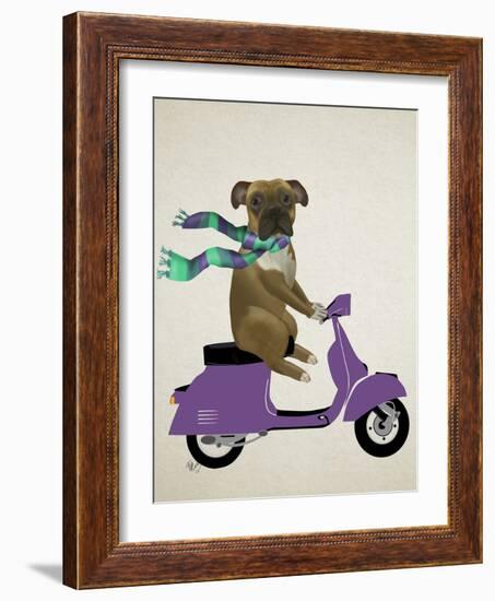 Boxer On Moped-Fab Funky-Framed Art Print