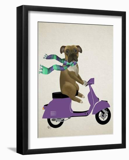 Boxer On Moped-Fab Funky-Framed Art Print