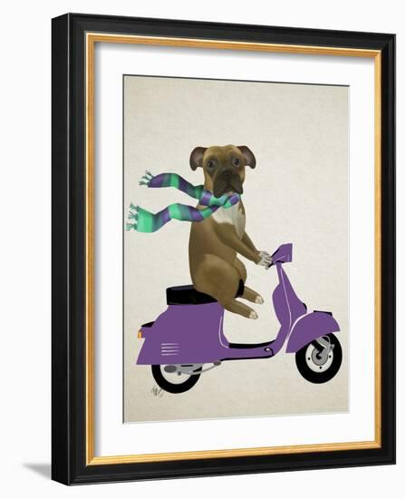 Boxer On Moped-Fab Funky-Framed Art Print