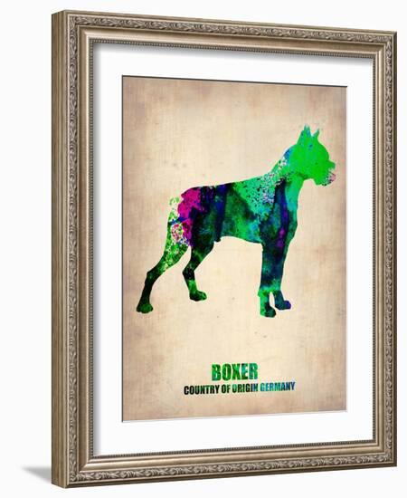 Boxer Poster Poster-NaxArt-Framed Art Print