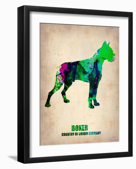 Boxer Poster Poster-NaxArt-Framed Art Print