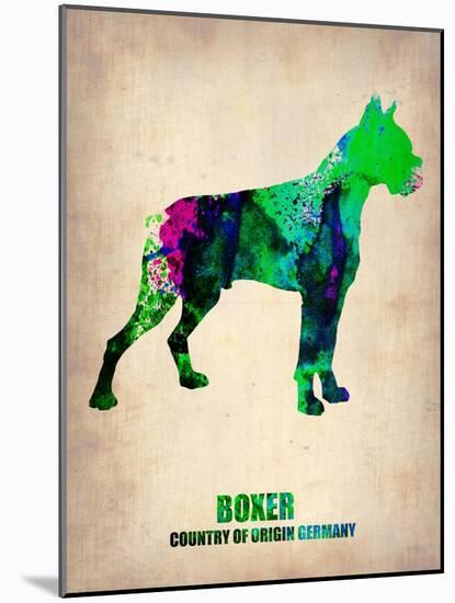 Boxer Poster Poster-NaxArt-Mounted Art Print