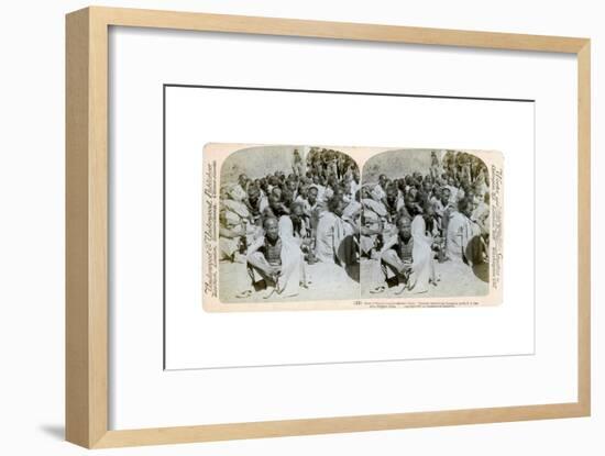 Boxer Prisoners Captured and Brought in by the Us 6th Cavalry, Tientsin, China, 1901-Underwood & Underwood-Framed Giclee Print
