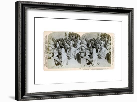 Boxer Prisoners Captured and Brought in by the Us 6th Cavalry, Tientsin, China, 1901-Underwood & Underwood-Framed Giclee Print