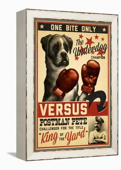 Boxer - Retro Boxing Ad-Lantern Press-Framed Stretched Canvas