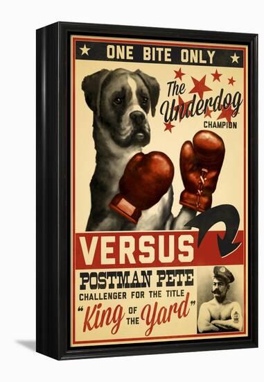 Boxer - Retro Boxing Ad-Lantern Press-Framed Stretched Canvas