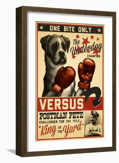 Boxer - Retro Boxing Ad-Lantern Press-Framed Premium Giclee Print