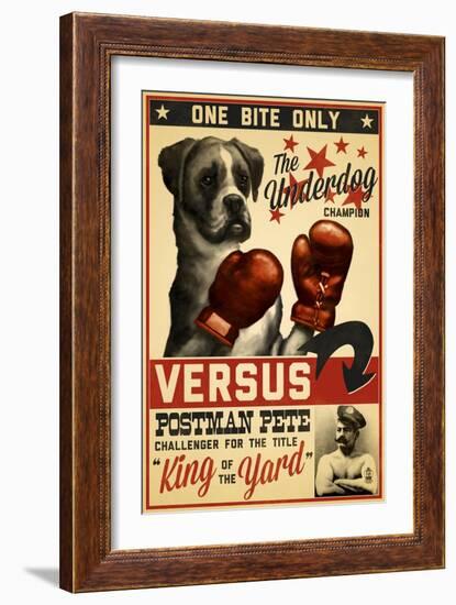 Boxer - Retro Boxing Ad-Lantern Press-Framed Premium Giclee Print