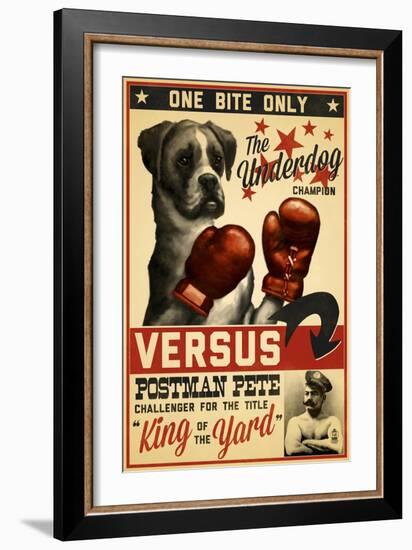 Boxer - Retro Boxing Ad-Lantern Press-Framed Premium Giclee Print