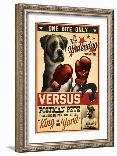 Boxer - Retro Boxing Ad-Lantern Press-Framed Art Print