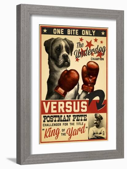 Boxer - Retro Boxing Ad-Lantern Press-Framed Art Print